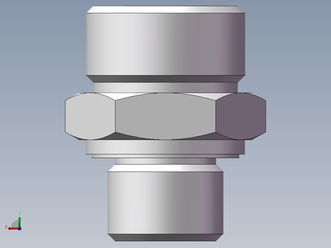 公制螺纹ED密封、1CM-22-16WD非标后视图