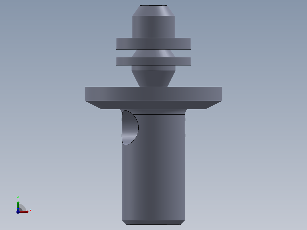 液压泵活塞零件前视图