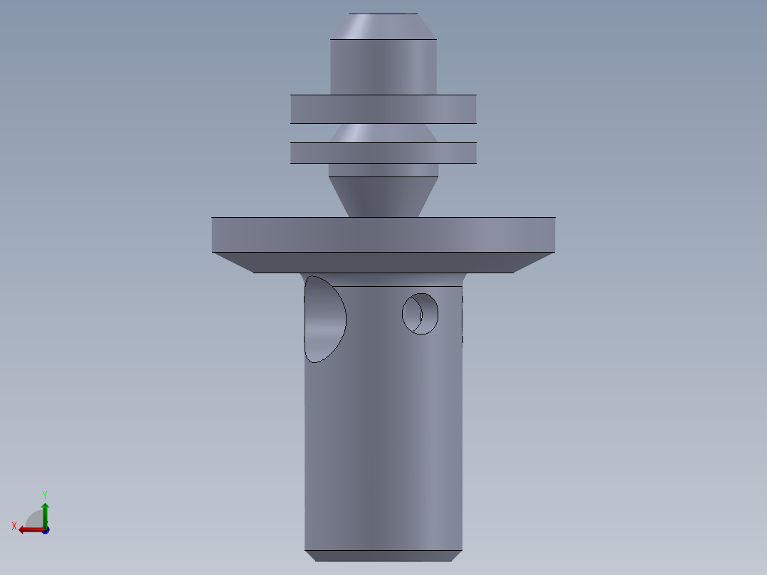 液压泵活塞零件后视图