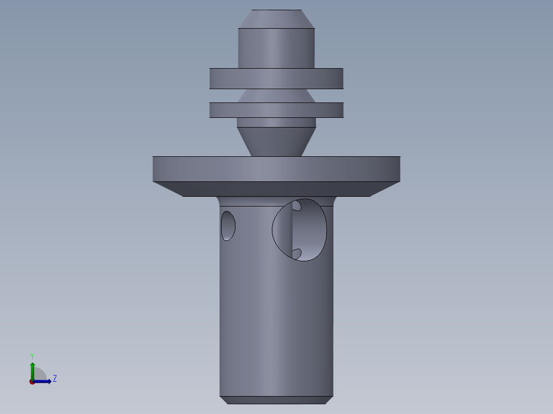 液压泵活塞零件左视图