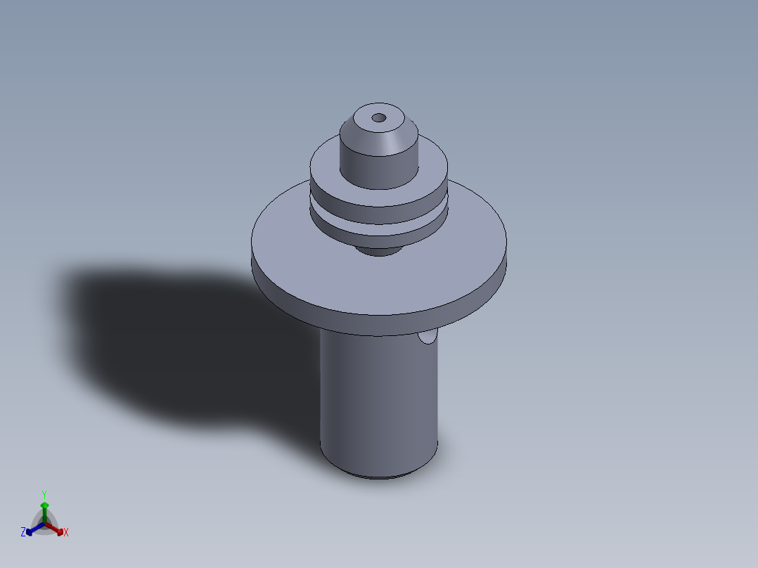 液压泵活塞零件正等轴测图