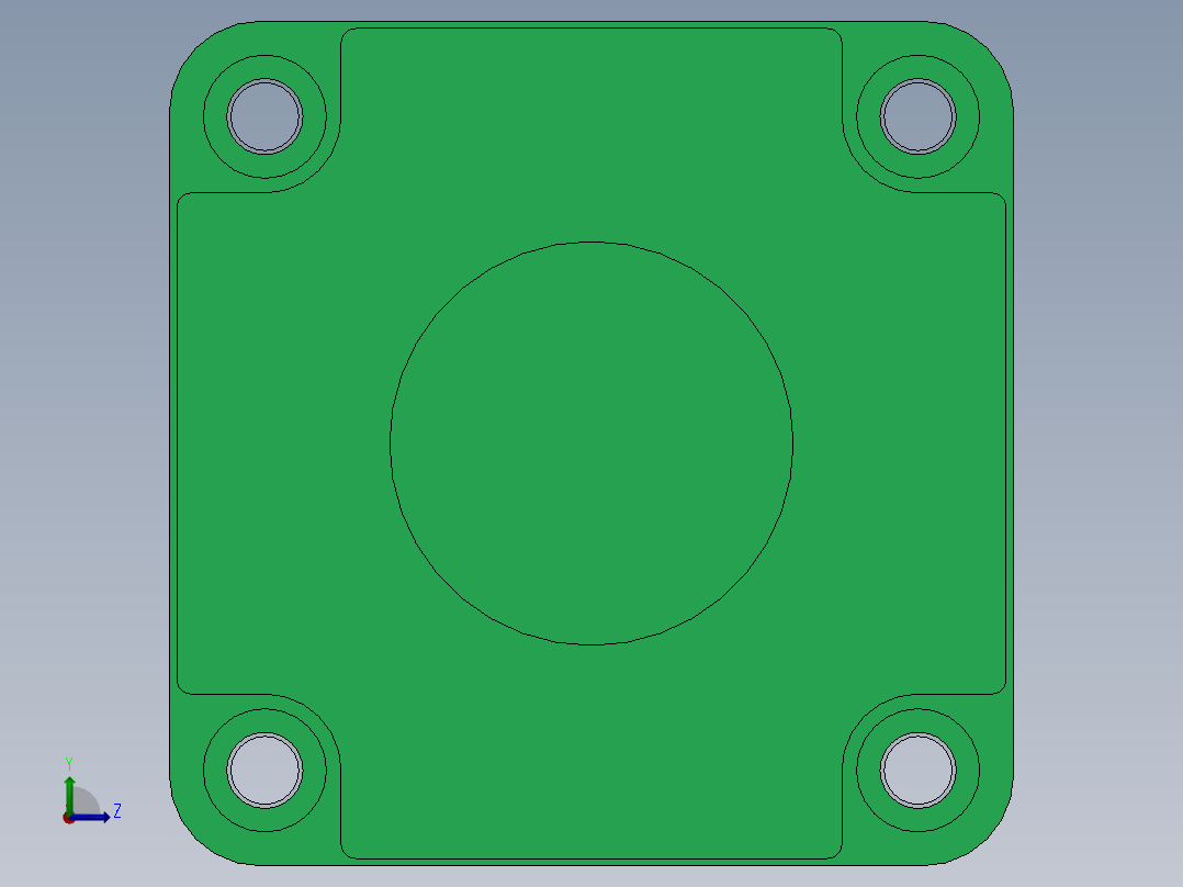 蓝色气动气缸r-100x25x160-1.snapshot.1左视图