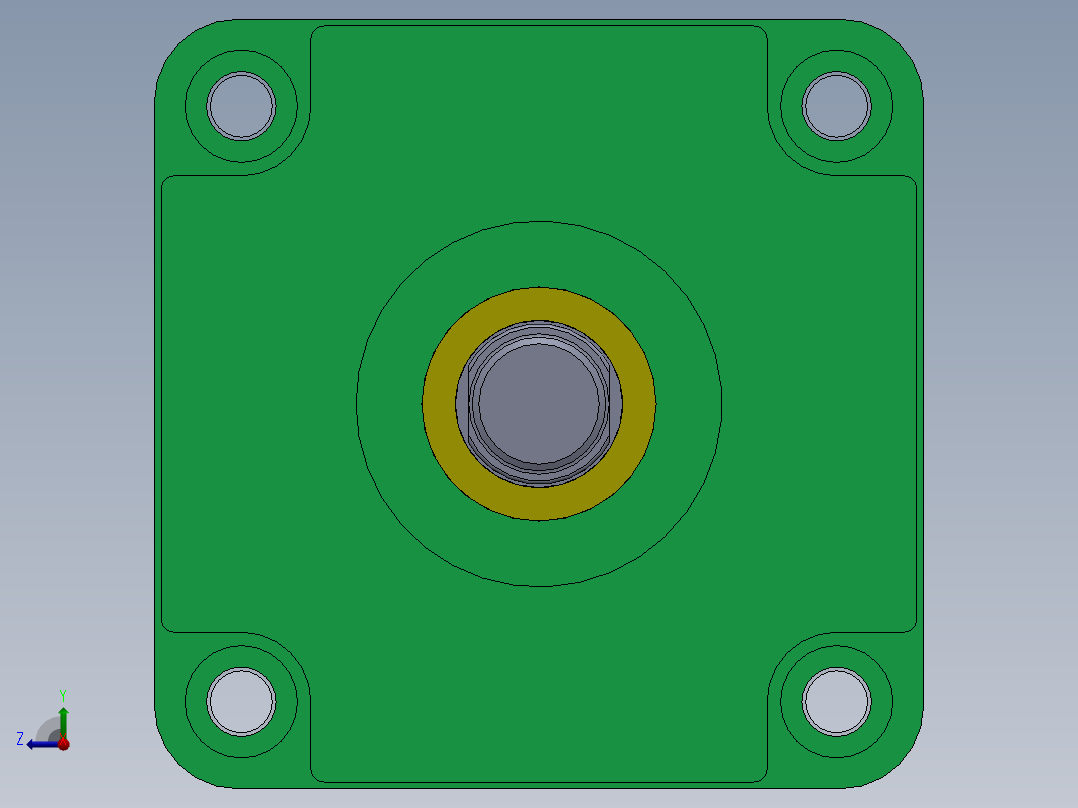 蓝色气动气缸r-100x25x160-1.snapshot.1右视图