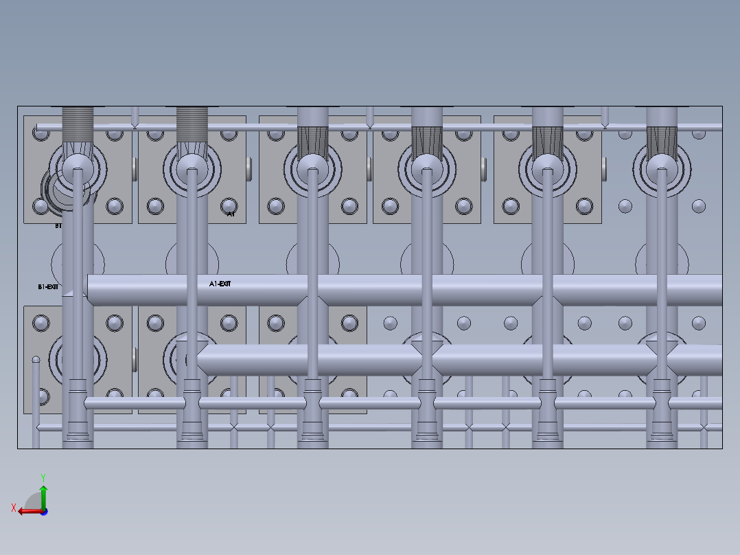 定制液压块后视图