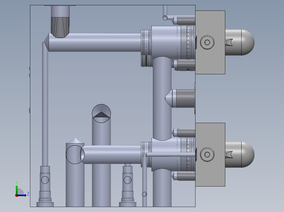 定制液压块左视图