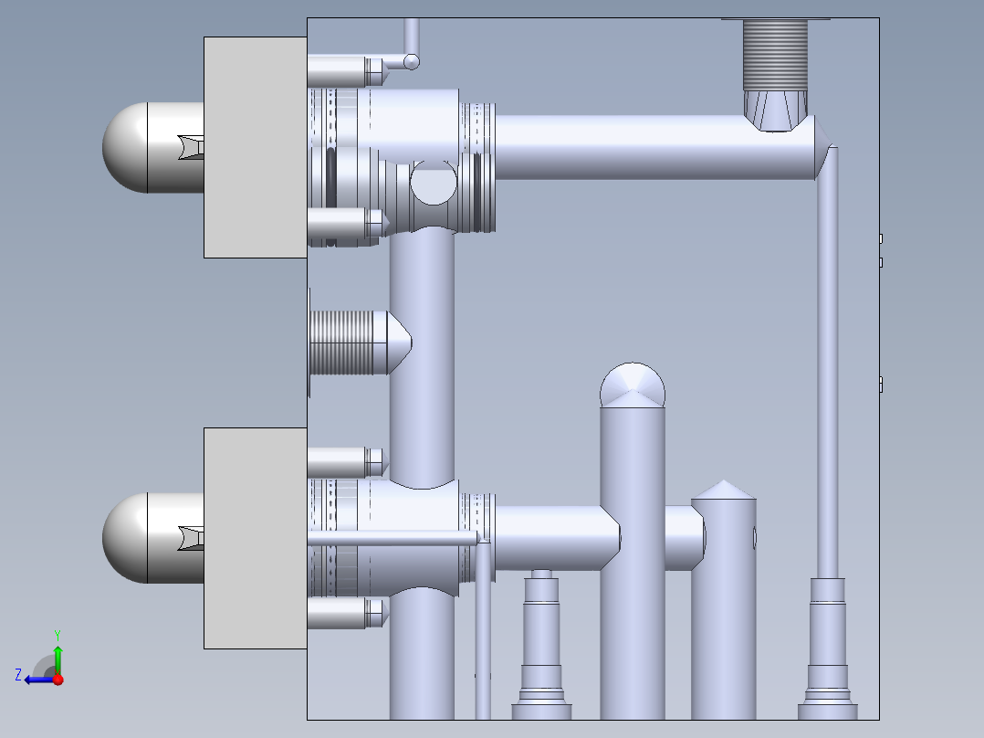 定制液压块右视图