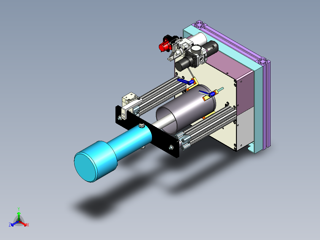 LC-200 锂电池极片压实成型机正等轴测图
