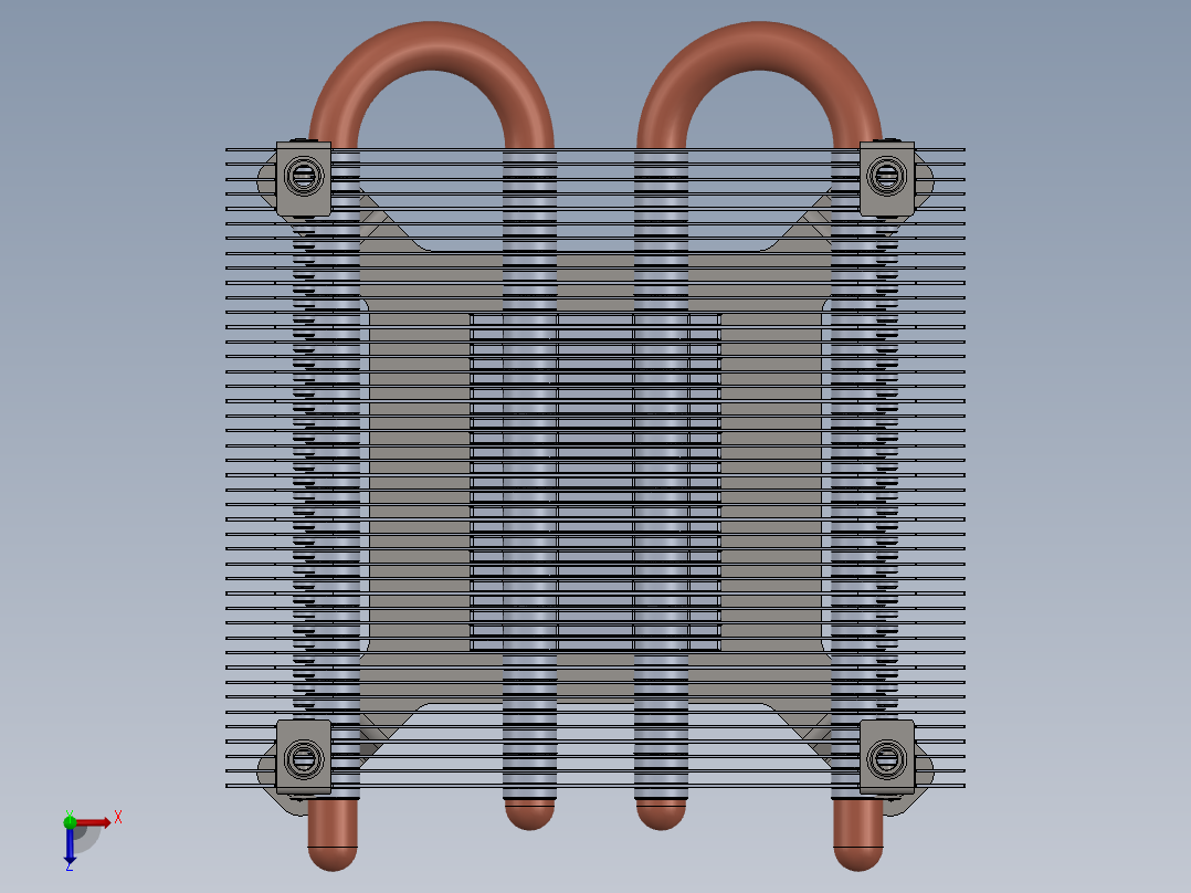 散热器(8)俯视图