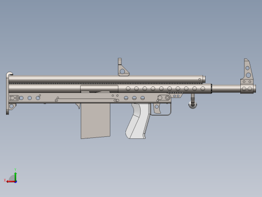 手枪左轮冲锋枪老式狙击步枪设计3D图纸bolt-action-defense-shotgun SW IGS后视缩略图