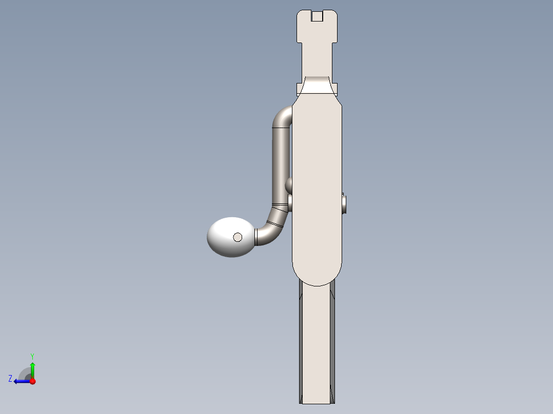 手枪左轮冲锋枪老式狙击步枪设计3D图纸bolt-action-defense-shotgun SW IGS右视图