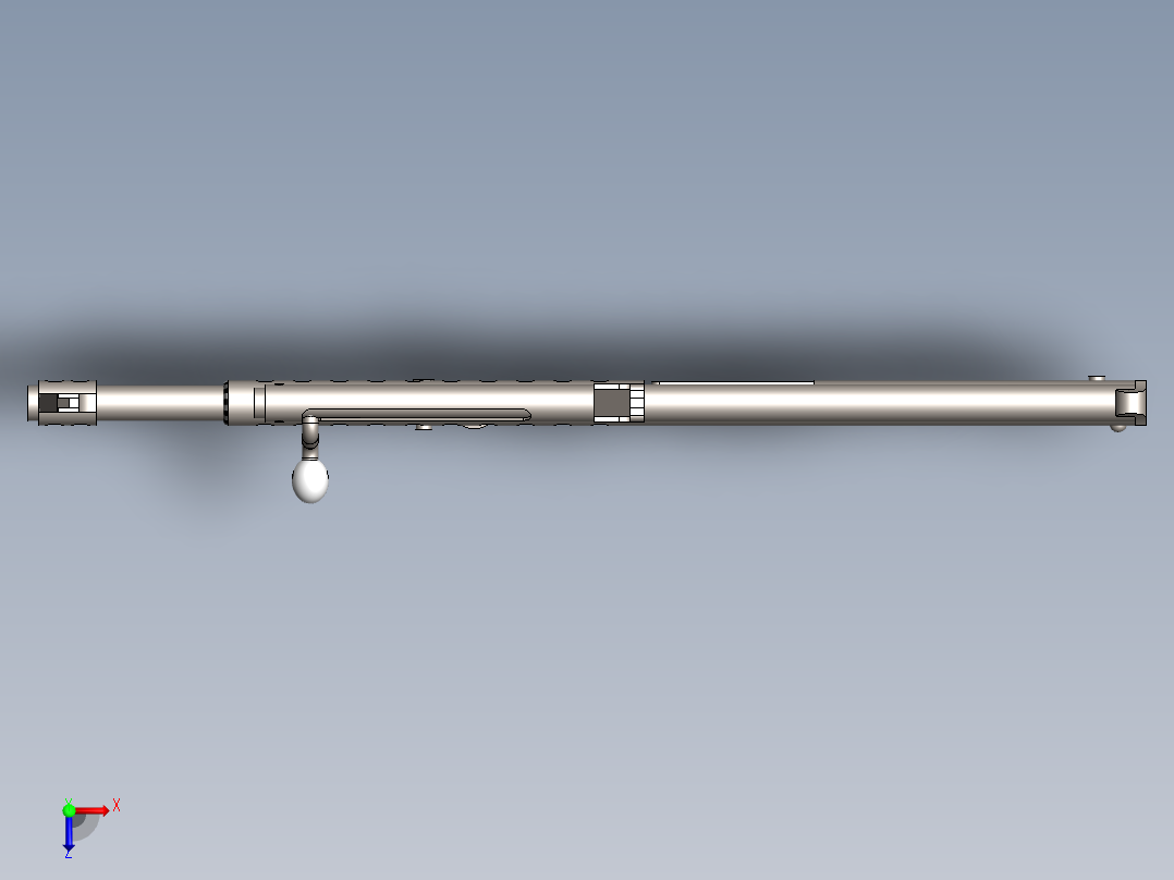手枪左轮冲锋枪老式狙击步枪设计3D图纸bolt-action-defense-shotgun SW IGS俯视图