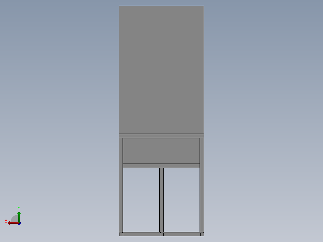 控制配电柜后视图