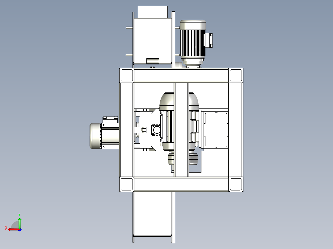 自动打磨机3D数模图纸后视图