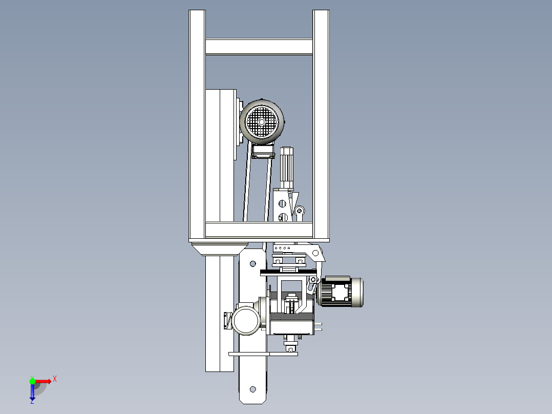 自动打磨机3D数模图纸俯视图