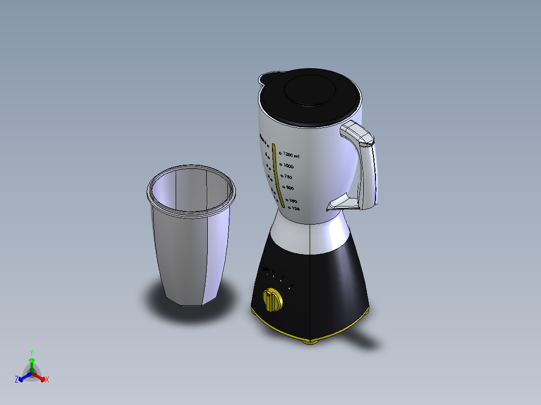 搅拌机正等轴测图