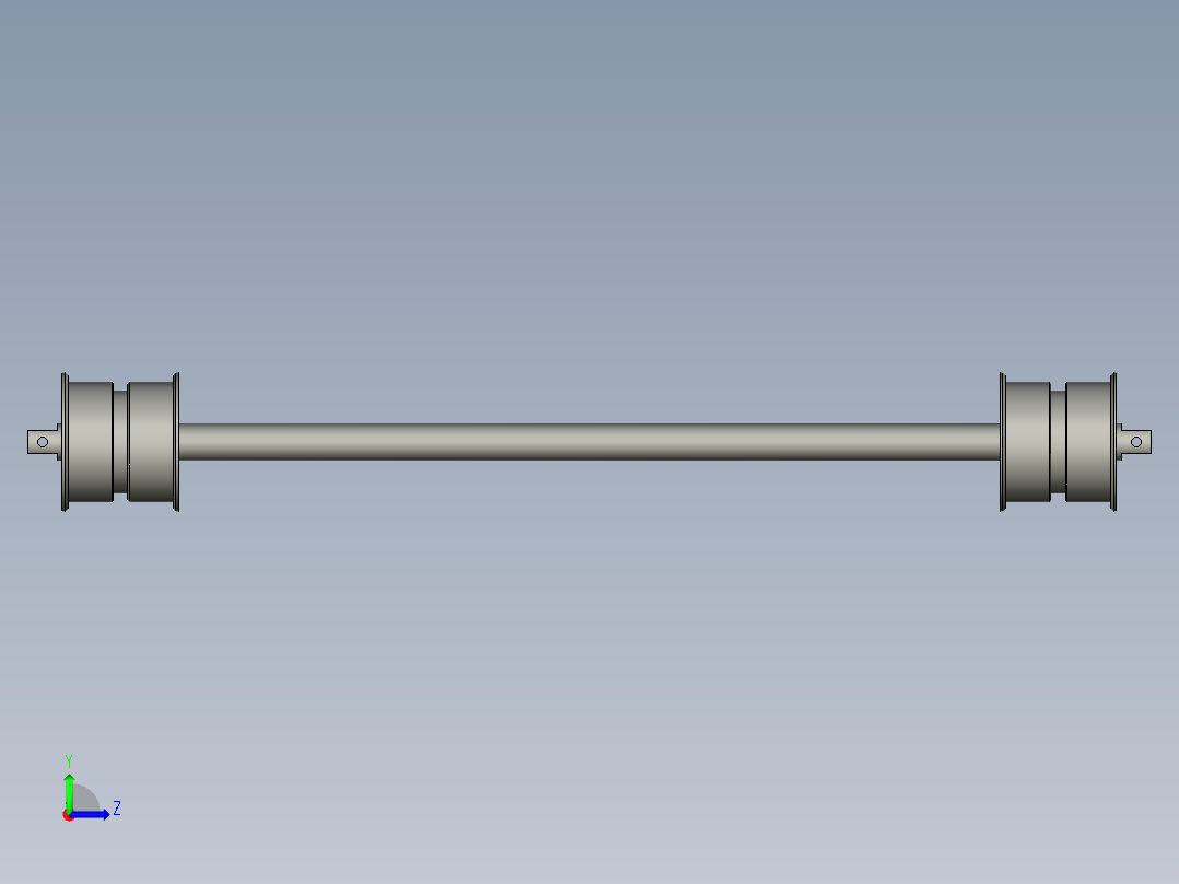 调节端传动辊组件左视图