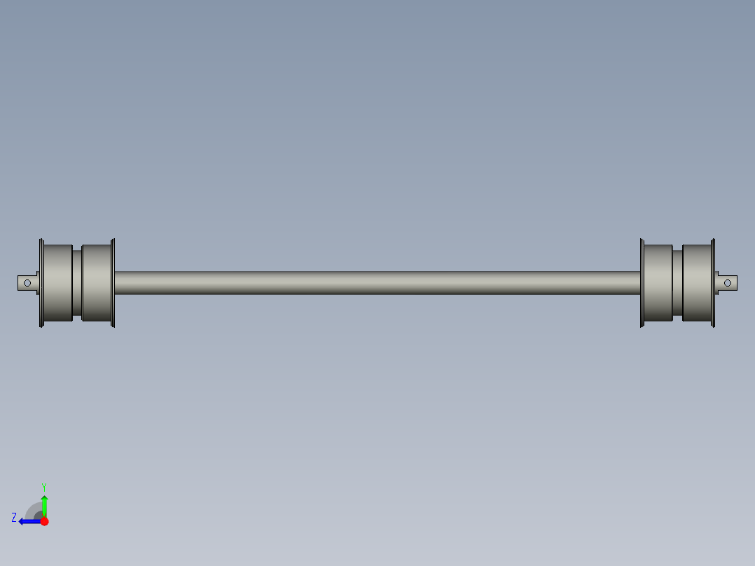 调节端传动辊组件右视图