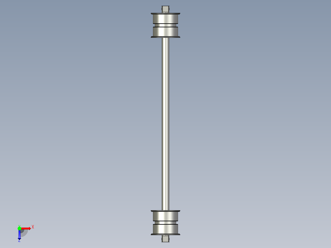 调节端传动辊组件俯视图