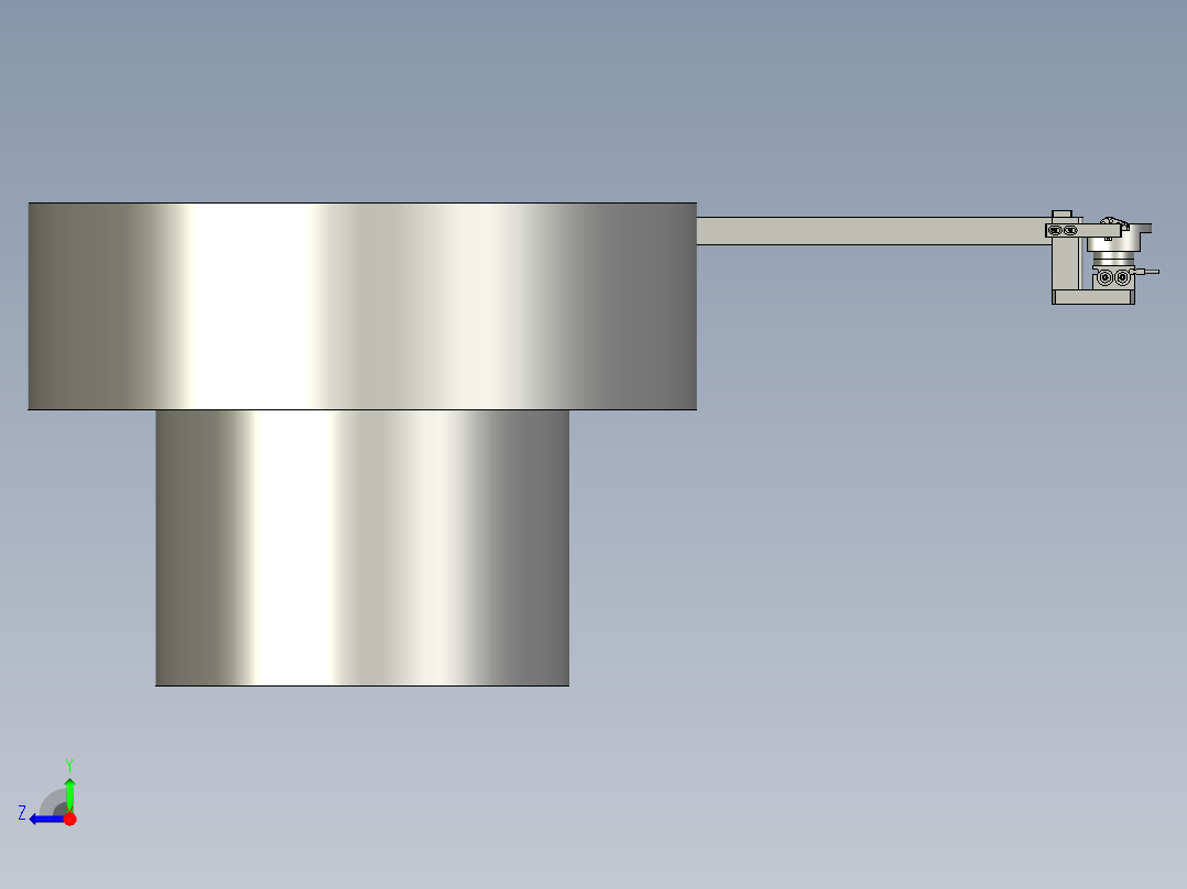 翻转块-卡扣分料右视图
