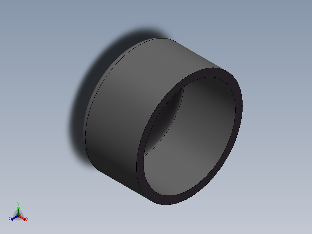 U-PVC CAP DN100正等轴测图