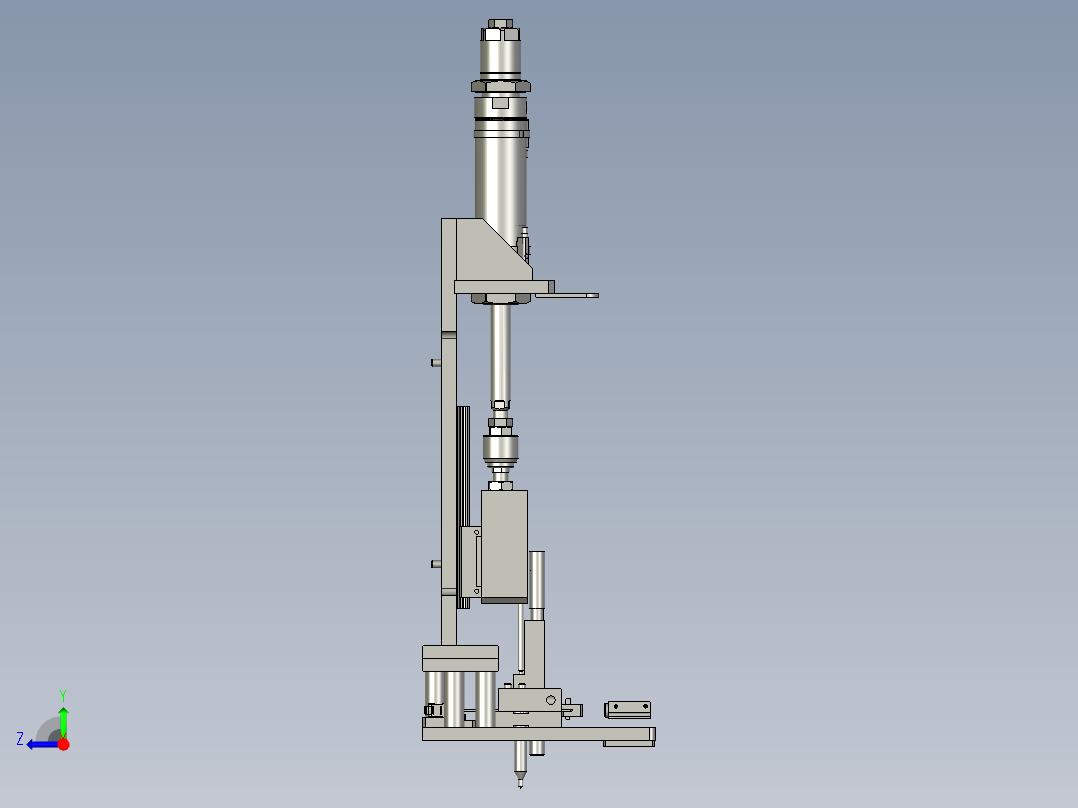 镜向螺母顶针机构右视图