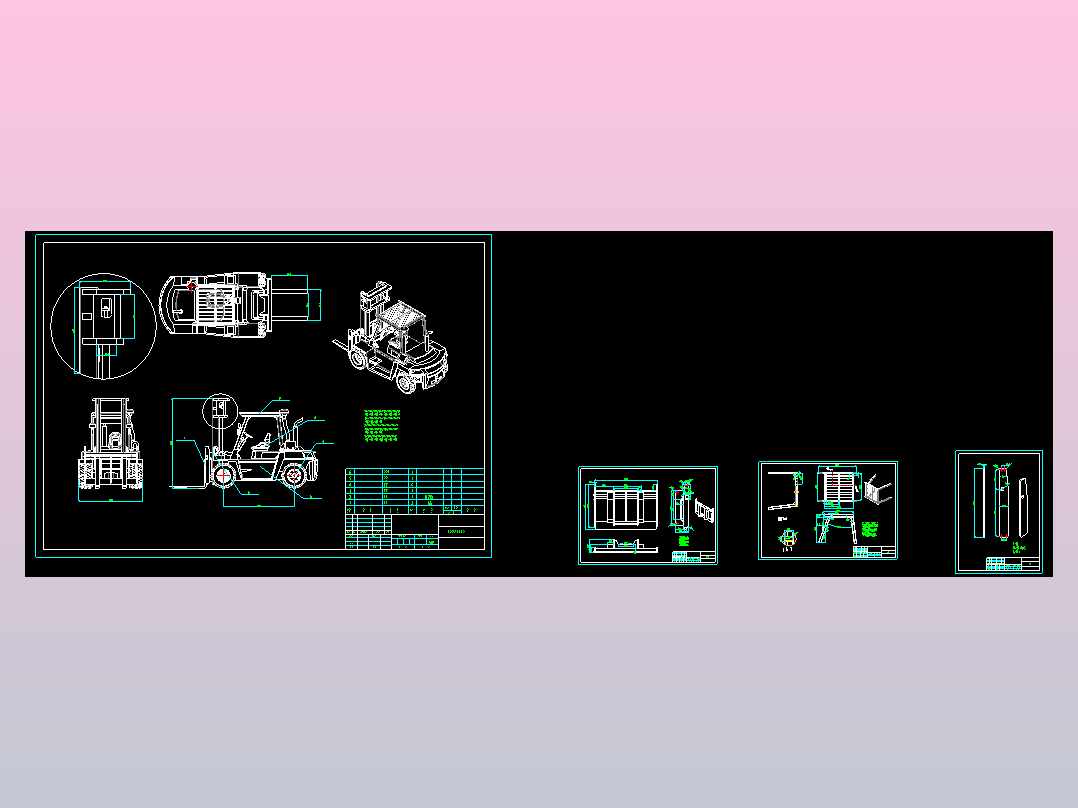液压叉车装配图 