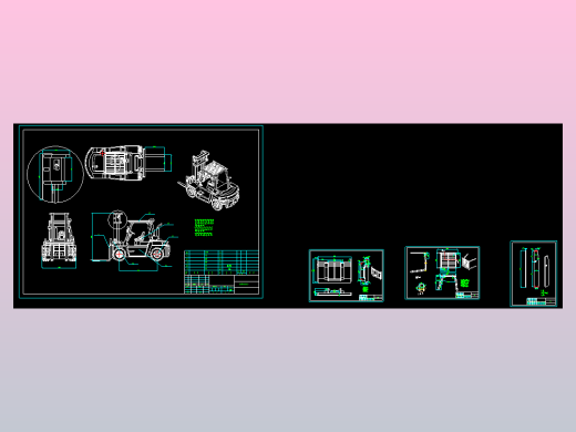 液压叉车装配图 