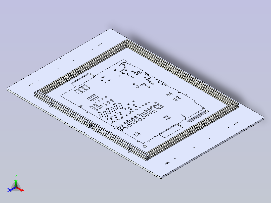 西门子ICT&amp;FCT一体治具3D模型正等轴测图