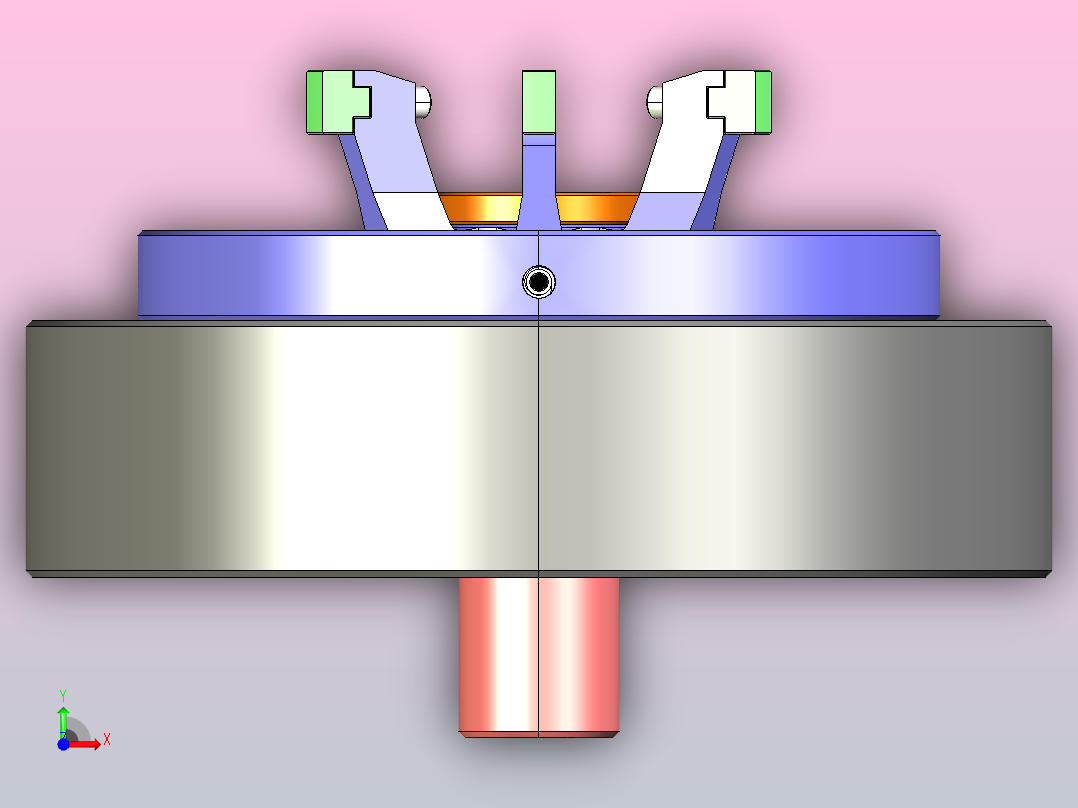 固定装置-800 diaphragm夹紧前视图