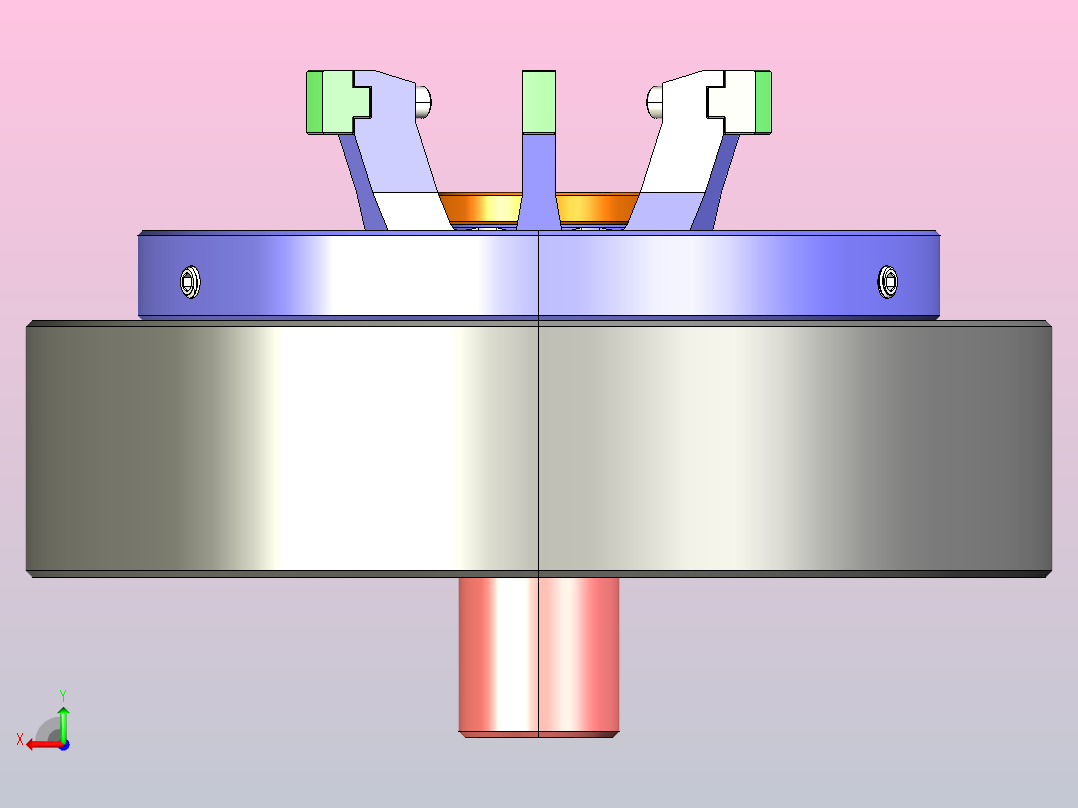 固定装置-800 diaphragm夹紧后视图