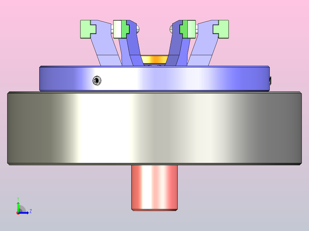 固定装置-800 diaphragm夹紧左视图