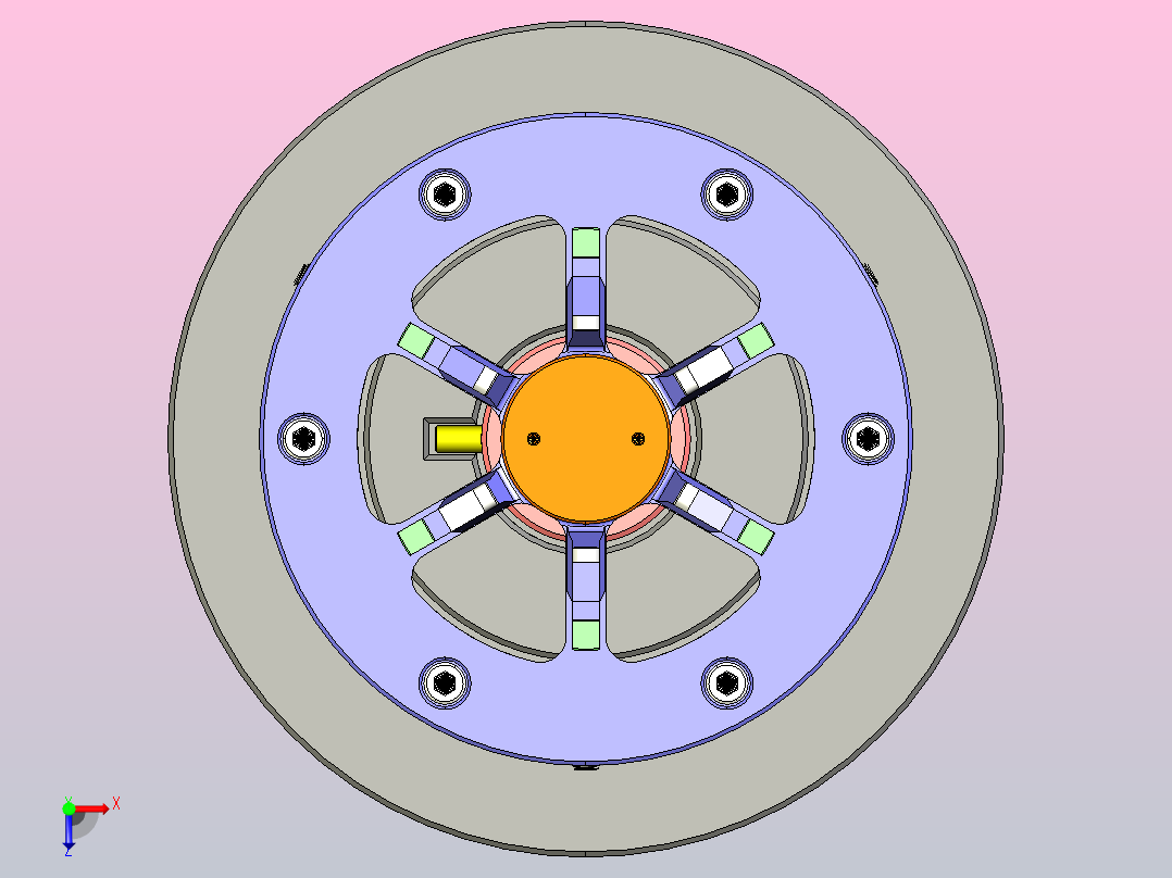 固定装置-800 diaphragm夹紧俯视图