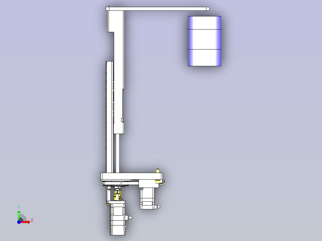一款液体喷涂用喷嘴组件3D模型前视图
