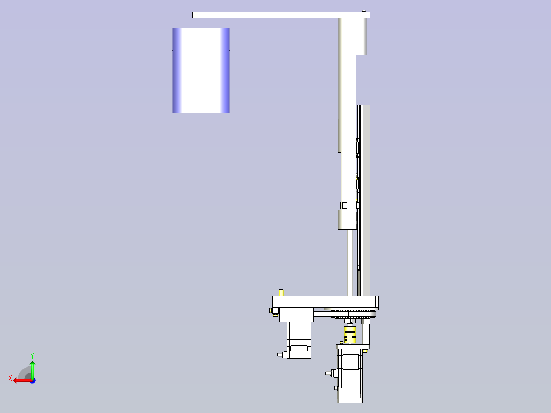 一款液体喷涂用喷嘴组件3D模型后视图