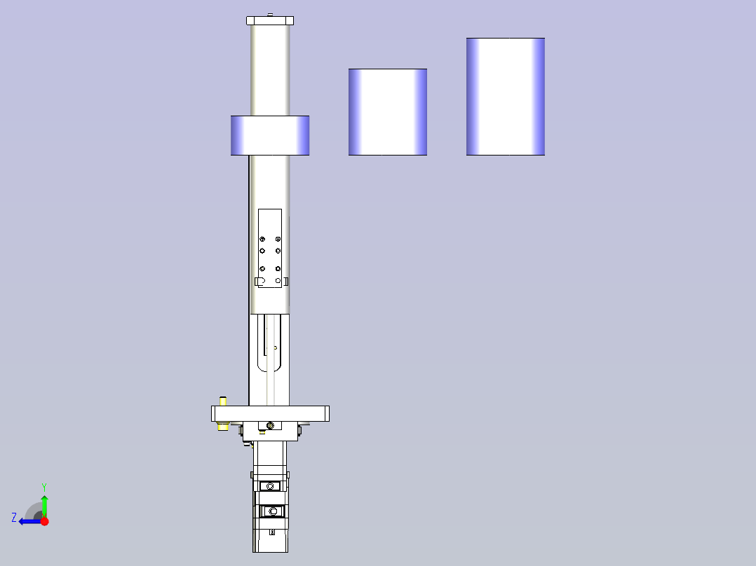 一款液体喷涂用喷嘴组件3D模型右视图