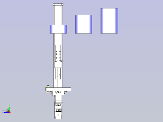 一款液体喷涂用喷嘴组件3D模型右视缩略图