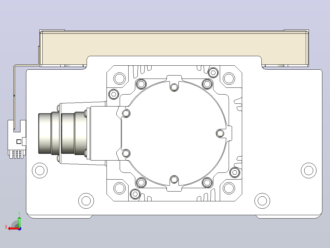 滚珠丝杠直线轴带导轨全封闭TPA-HCR-220D-3210C-L2200-M-Y-P1K-N3后视图