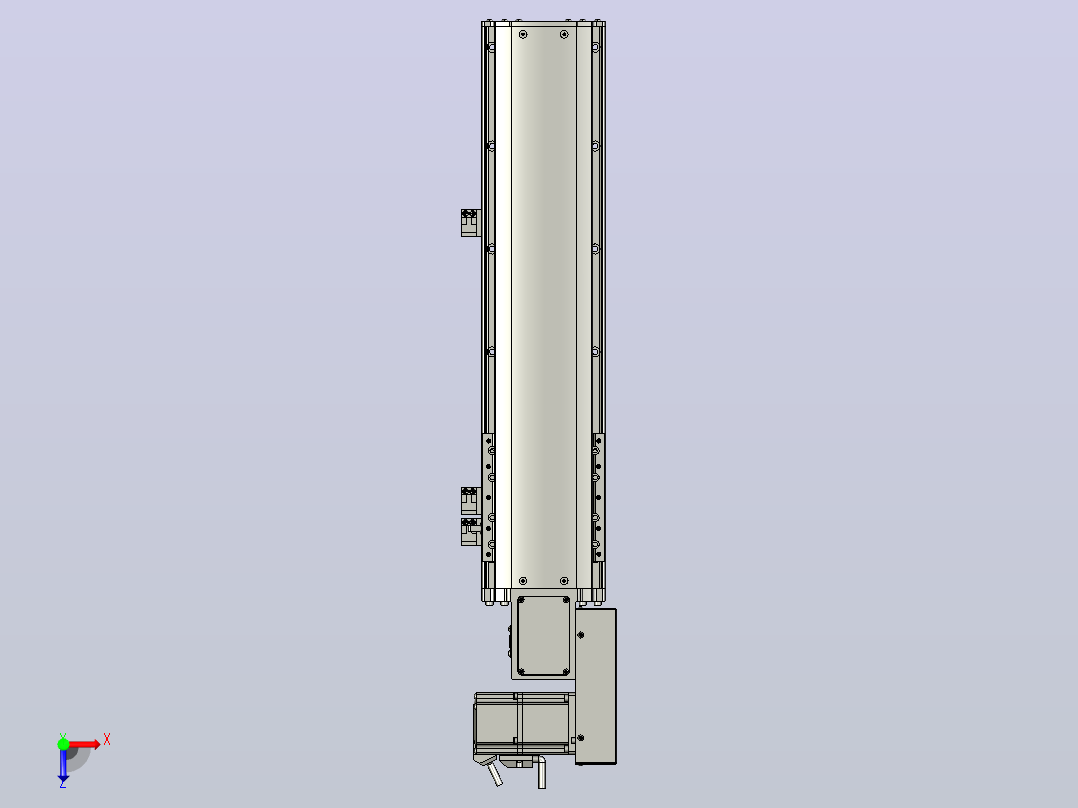 MT120BT半封闭皮带滑台[MT120BT.L100.300.R.P40.C3]俯视图