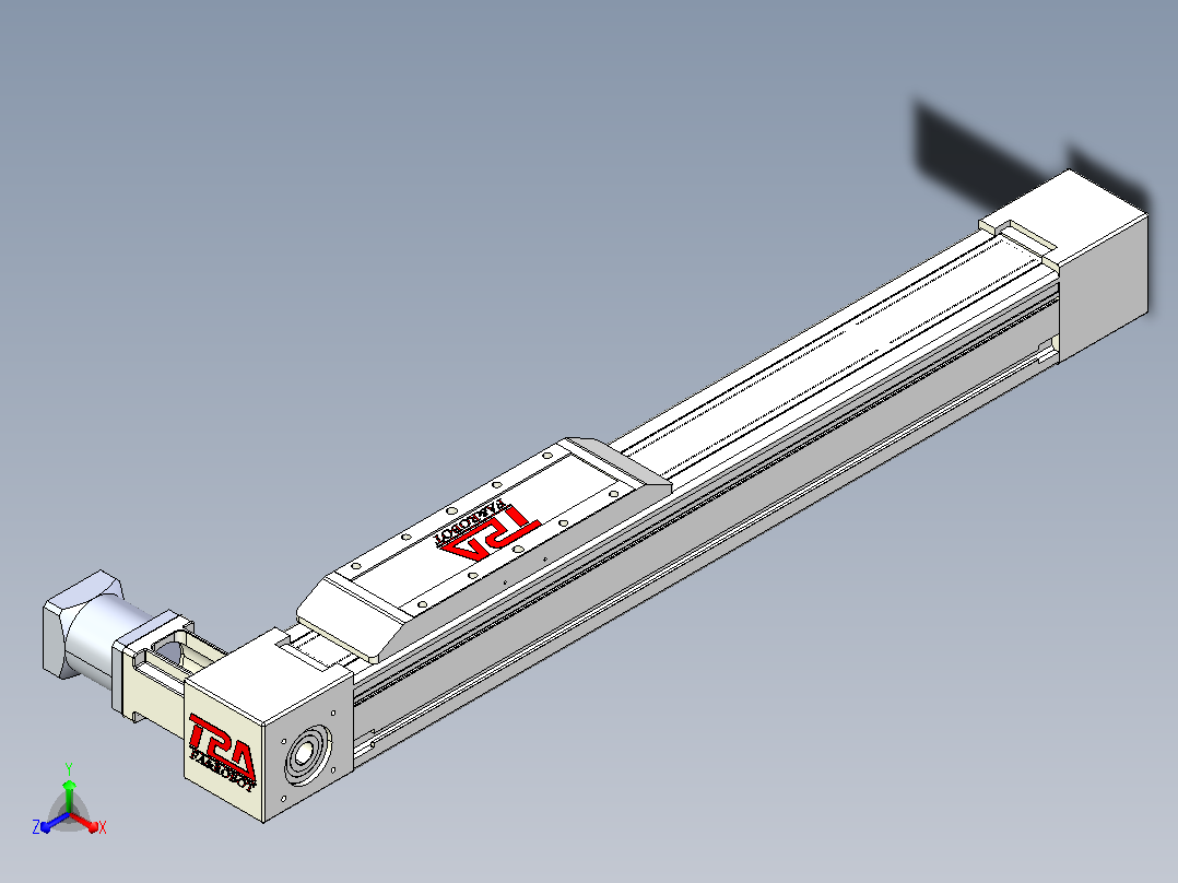 伺服电机集成皮带传动直线执行器TPA-OCB-80-140-L350-DL-J60-N3主视图