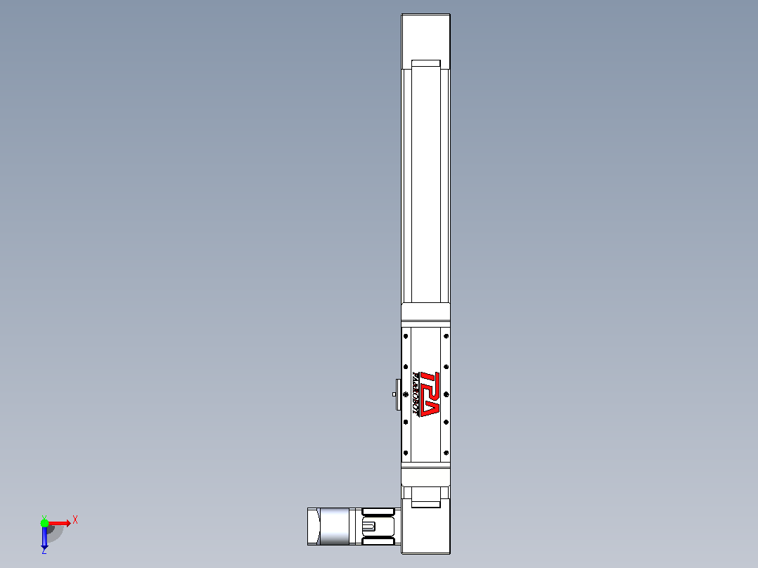 伺服电机集成皮带传动直线执行器TPA-OCB-80-140-L350-DL-J60-N3俯视图