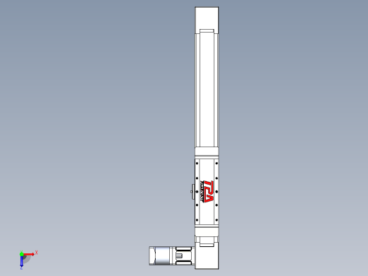 伺服电机集成皮带传动直线执行器TPA-OCB-80-140-L350-DL-J60-N3俯视缩略图