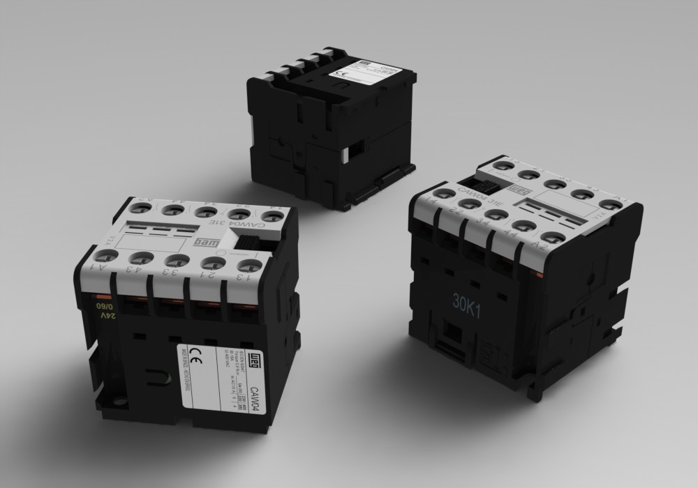 小型接触器caw 04-31-00d 23 6A 24V WEG接触器