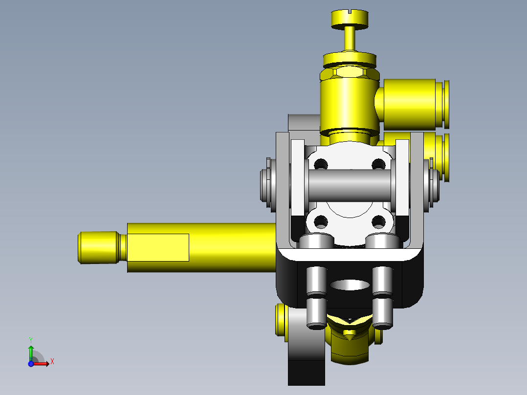 工件的定位和夹紧机构前视图