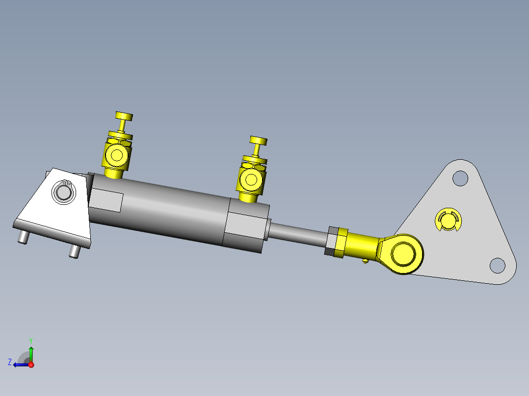 工件的定位和夹紧机构右视图