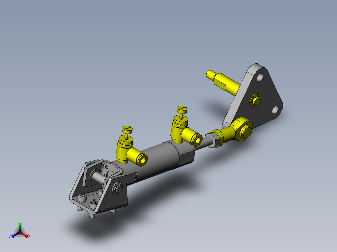 工件的定位和夹紧机构正等轴测图