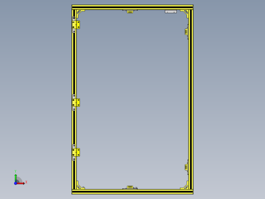 带铝合金型材开闭开关的折叠门前视缩略图