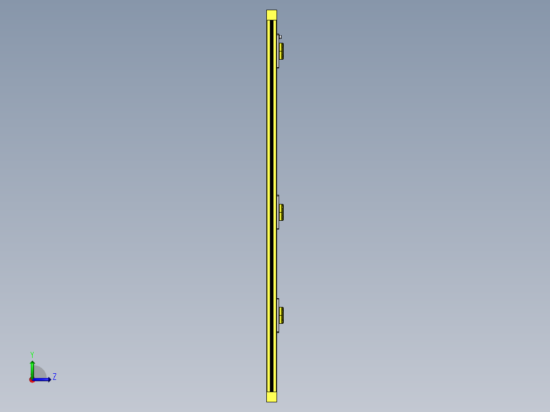 带铝合金型材开闭开关的折叠门左视图