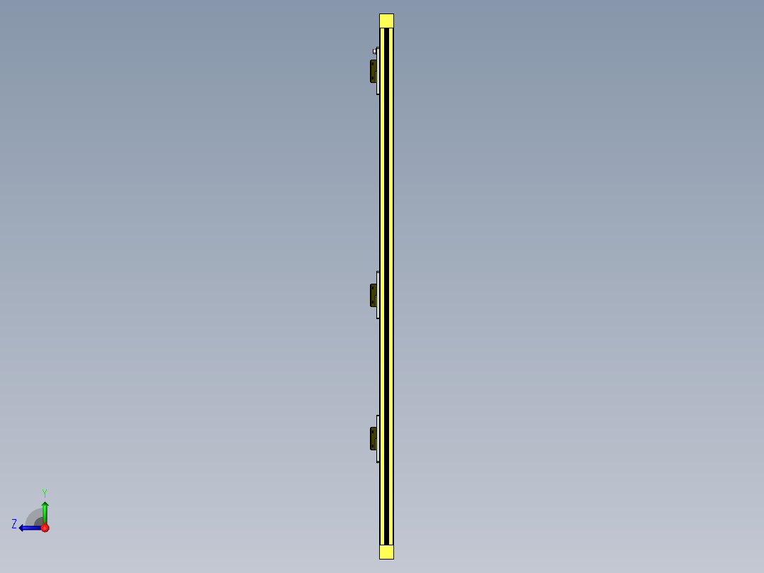 带铝合金型材开闭开关的折叠门右视图