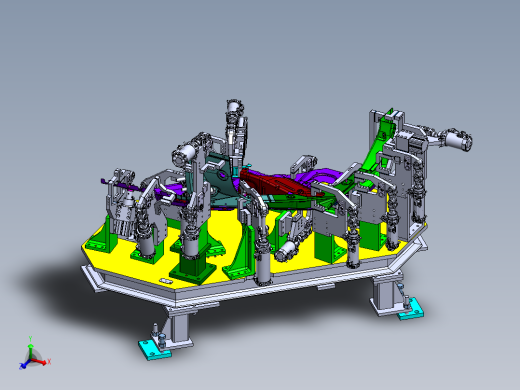 侧板焊接定位夹具Solidworks设计