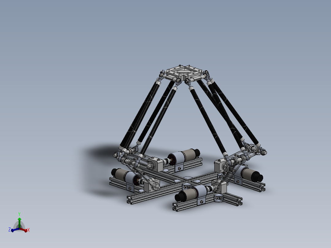 quadro-delta-4-degrees-of-freedom-parallel-manipulator SW主视图